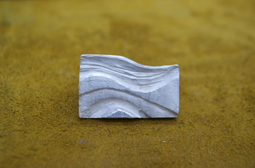 Beautiful patterns cast in silver.